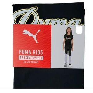 Puma Girls’ 2-Piece Short Sleeve/ Long Bottom Active Set